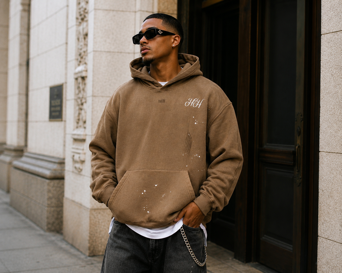 HH Vintage Washed Frayed Hoodie