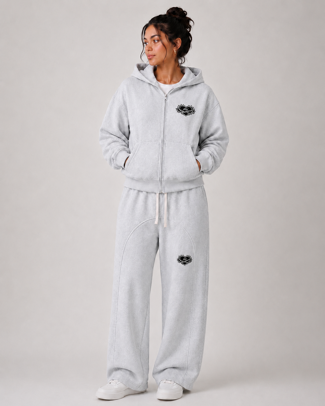 Hvmble Hearts Sacred Motion Contrast Zip Hoodie