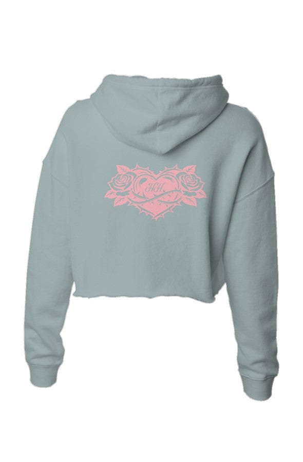 Hvmble Hearts "Sacred Bloom Crop Hoodie"