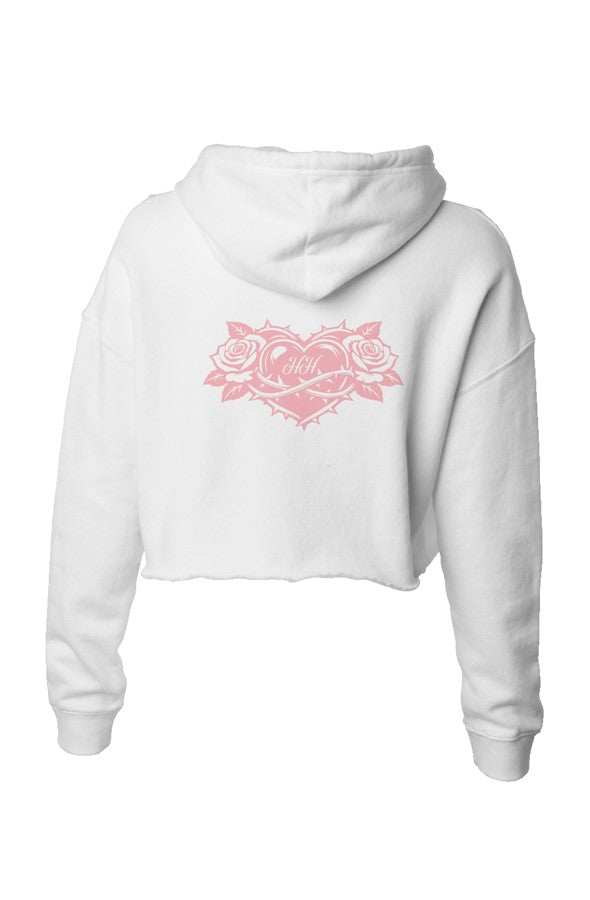Hvmble Hearts "Sacred Bloom Crop Hoodie"