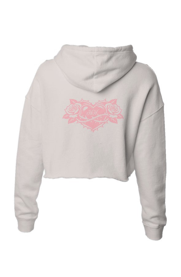 Hvmble Hearts "Sacred Bloom Crop Hoodie"