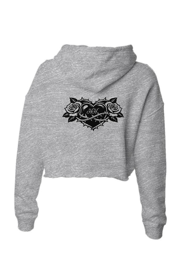 Hvmble Hearts "Sacred Bloom Crop Hoodie"