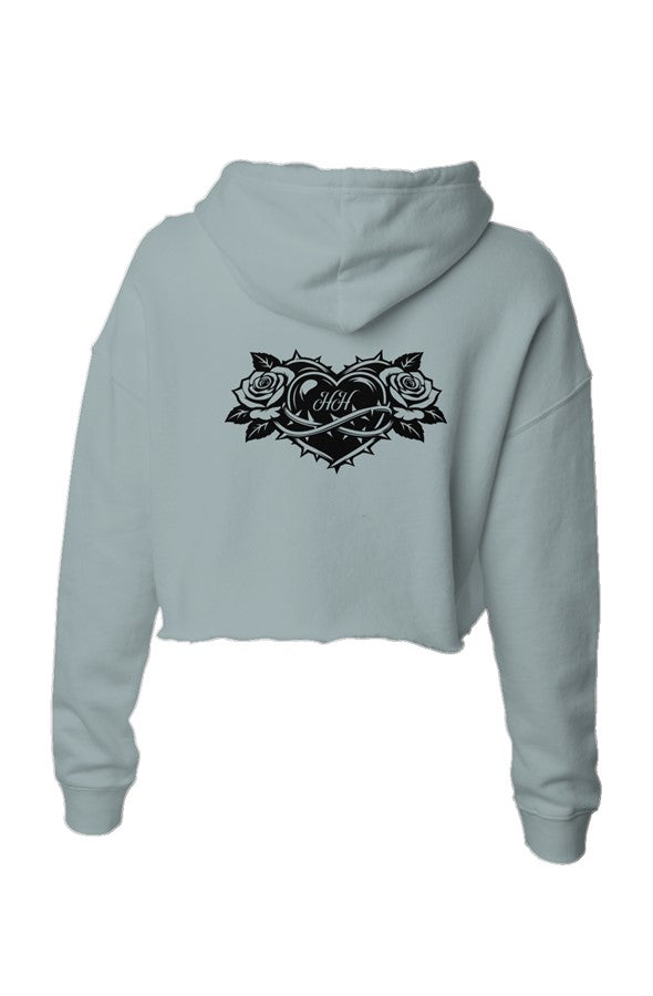 Hvmble Hearts "Sacred Bloom Crop Hoodie"