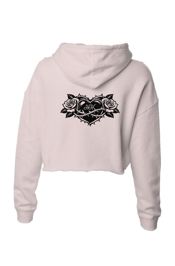 Hvmble Hearts "Sacred Bloom Crop Hoodie"