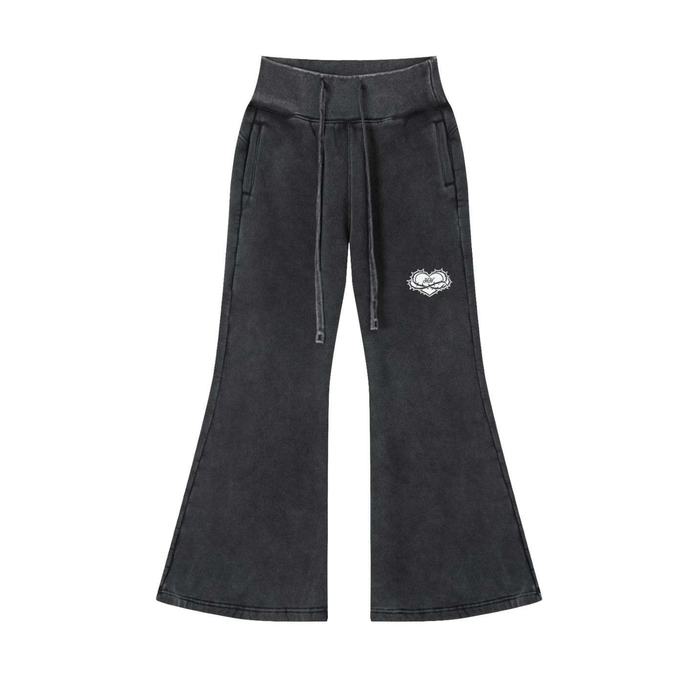 Hvmble Hearts Vintage Washed Flared Fleece Pants