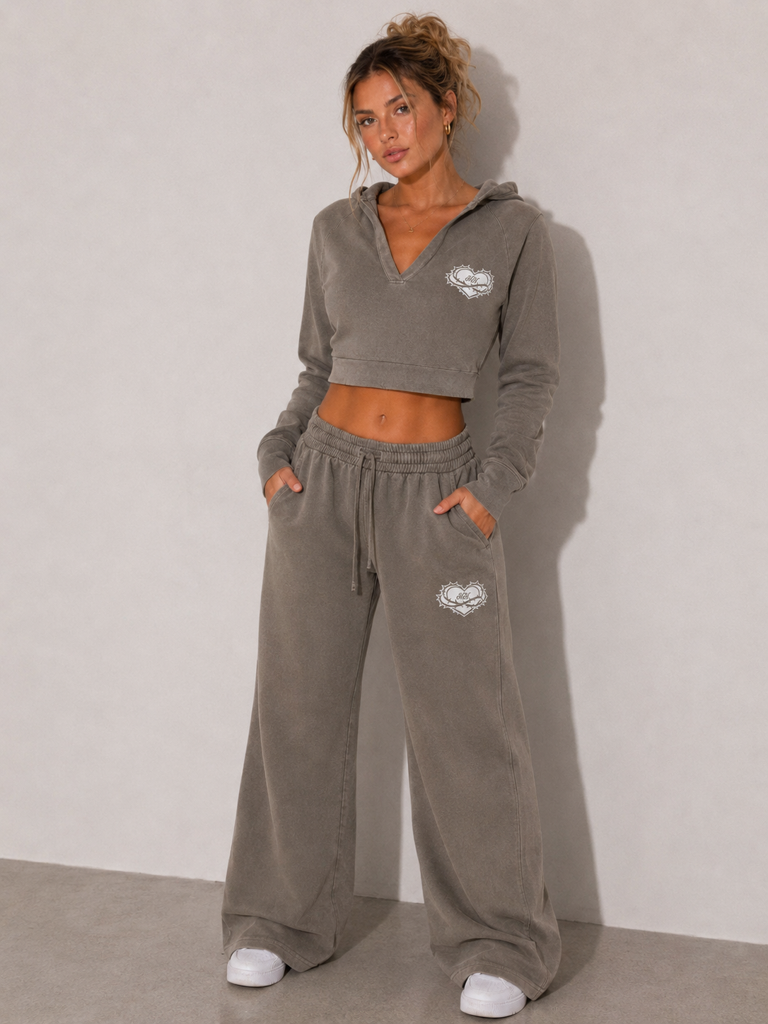 Hvmble Hearts Soft Serenity Cropped Hoodie