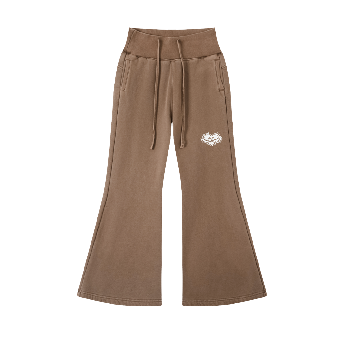 Hvmble Hearts Vintage Washed Flared Fleece Pants