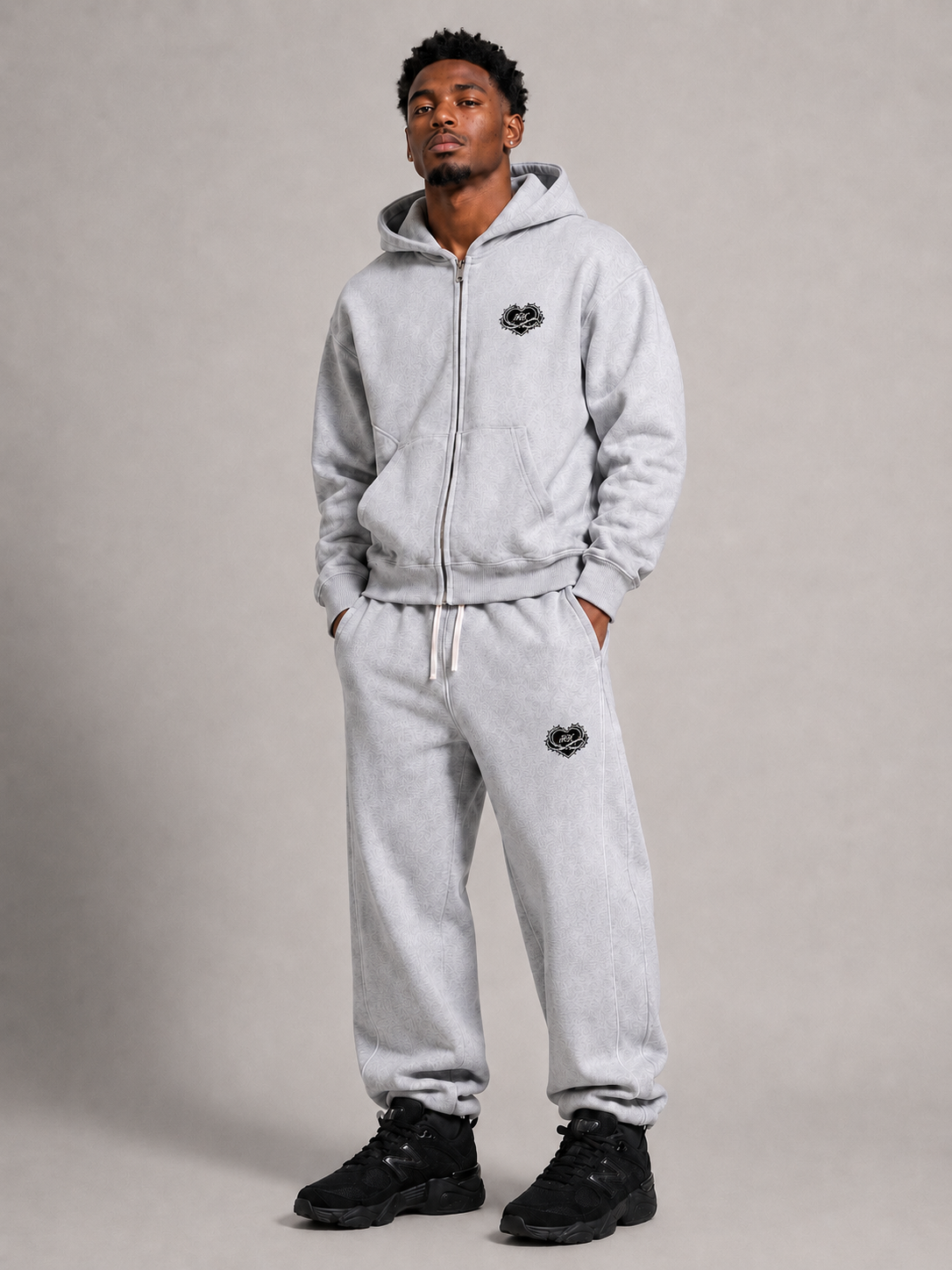 Hvmble Hearts Sacred Motion Contrast Zip Hoodie