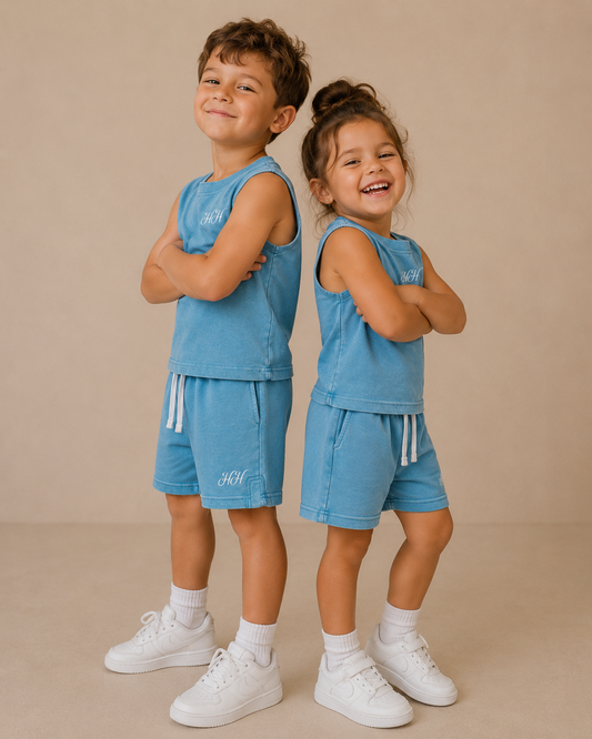 Hvmble Hearts Snow Wash Kids Shorts
