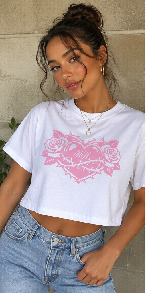 Hvmble Hearts Rose Crop Top